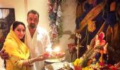 Sanjay Dutt-Maanyata share Ganpati pictures