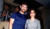 PIX: Aamir's movie date with Sanya Malhotra