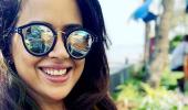 Sameera Reddy shows off her baby bump