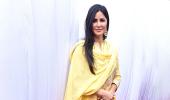 PIX: Katrina, Abhishek at Saraswati Puja