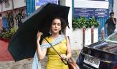 The rains won't stop Sanya Malhotra!