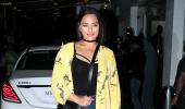 PIX: Sonakshi, Varun Dhawan watch a movie