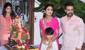 PIX: Shilpa Shetty-Raj Kundra's Ganpati visarjan