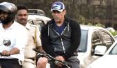 PIX: Salman rides a cycle on Mumbai's streets