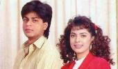 Which film were SRK, Juhi shooting for?