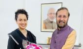 Why did Kangana meet Prakash Javdekar?