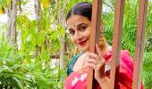 Who is Vidya Balan hiding from?