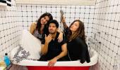 Dulquer gets into a bathtub with...