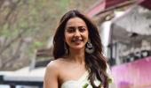 What is Rakul shooting for?