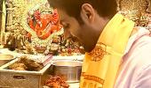 Kartik Seeks Bappa's Blessings