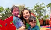 Taimur, Jeh, Kareena's Fun Holi!