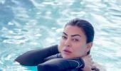 Sushmita Dips In Freezing Temperatures