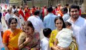 Rajinikanth's Daughters Visit Tirumala Temple