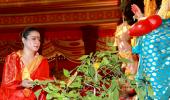 Kajol Celebrates Durga Pooja With Nysa, Yug