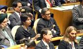 Spotted: Indian delegation at UN, looking sombre