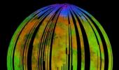 Multi-coloured image of the moon by Chandrayaan-1