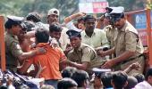 Telangana stir: Student immolates self, 300 detained