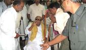 Karunanidhi on firefighting mission in Delhi