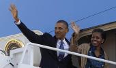 US President Obama leaves for India