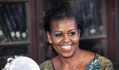 Michelle Obama puts on her dancing shoes