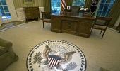 White House blunder over new Oval Office rug quote