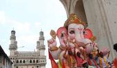 Hindus, Muslims bid adieu to Ganesh in Hyderabad