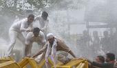 PIX: BJP men protesting against govt lathicharged