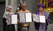IMAGES: Three women activists receive Nobel Peace Prize