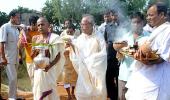 PHOTOS: Pranab Mukherjee's Durga Puja at ancestral home