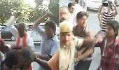 Ram Sene activists beat up Anna Hazare supporters