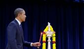 Obama continues Diwali tradition, lights diya at White House