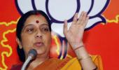 Pranab's resignation from ISI NOT genuine: Swaraj