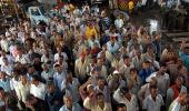 PHOTOS: Mill workers' protest HALTS Mumbai suburbs!