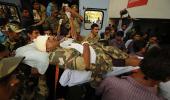 IN PIX: Naxal target CRPF bus; 12 jawans killed