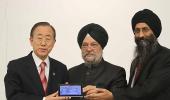 PIX: Ban Ki-moon launches Aakash 2 tablet at UN HQ