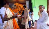 Exclusive! President Mukherjee celebrates Durga Puja