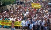 Massive protests against Saradha Group in Guwahati