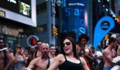 PHOTOS: Guinness on their mind, New Yorkers strip down