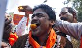 PICS: Bajrang Dal, NCP members celebrate Guru's hanging