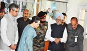 PHOTOS: PM, Sonia visit jawans injured in Hyderpora strike