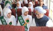 PM interacts with school children on board train to Kashmir