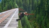 Scary mid-air moments: Artist who captures himself falling