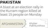 15 killed, 70 injured in Pak election rally blast