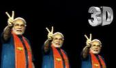 3D Modi to deliver speech at 300 places on Monday: BJP