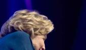 Shoe hurled at Hillary Clinton during speech in Vegas