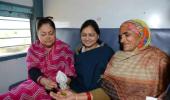 Raje follows in Rahul's footsteps, travels in general compartment