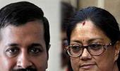 Poll expense: Raje spent Rs 10 lakh, Kejriwal only 3