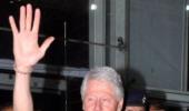 Former US president Bill Clinton arrives in Jaipur