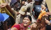 Badaun sisters' rape: Police fire water cannons at BJP protesters