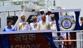 PHOTOS: Arun Jaitley reviews preparedness at Western Naval Command